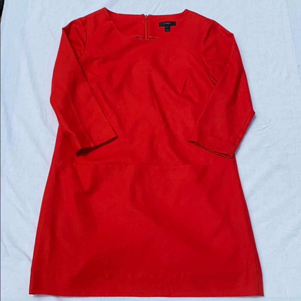 J. Crew Red Wool Jules Dress